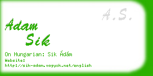 adam sik business card